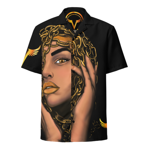 Golden Girl Unisex button up shirt - Openeyestudios
