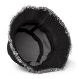 Vision Distressed denim bucket hat - Openeyestudios