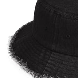 Vision Distressed denim bucket hat - Openeyestudios