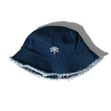 Vision Distressed denim bucket hat - Openeyestudios