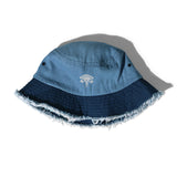 Vision Distressed denim bucket hat - Openeyestudios