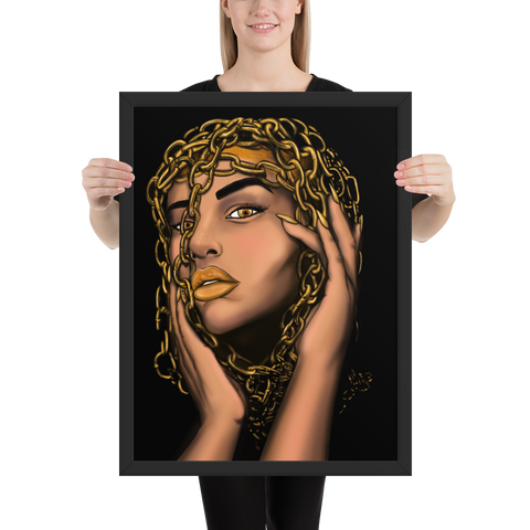 Golden Girl Framed print - Openeyestudios