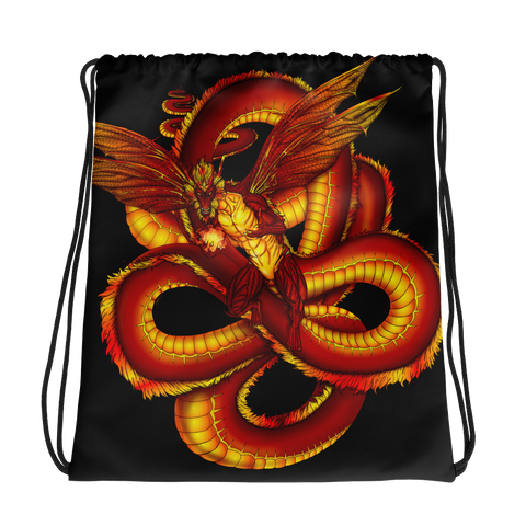 Inferno Dragon Drawstring bag - Openeyestudios