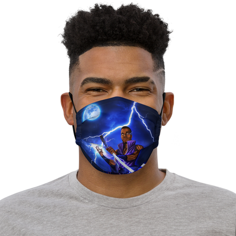 Melanated Uchiha Premium face mask - Openeyestudios