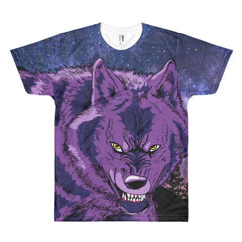 Short sleeve men’s wolf t-shirt - Openeyestudios