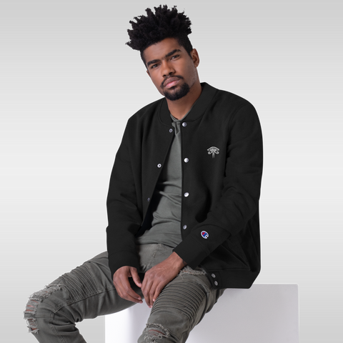 Vision Embroidered Champion Bomber Jacket - Openeyestudios